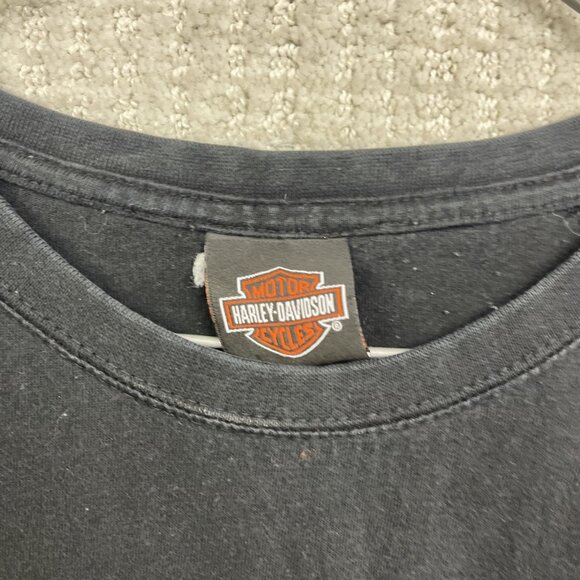 Y2K Harley Davidson American Pride USA Motorcycle T Shirt Black men Read - Picture 9 of 13